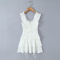 TAOP&ZA Sexy Women's Clothing 2026 New Arrival - Sweet and Alluring Dress with Ruffled Trim, Drawstring Waist, and Slim Fit 7780