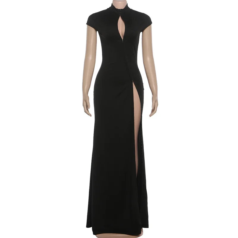 LL0659 Trendy Women Clothing 2026 Spring Round Neck Solid Color Elegant Casual Women Maxi Dress