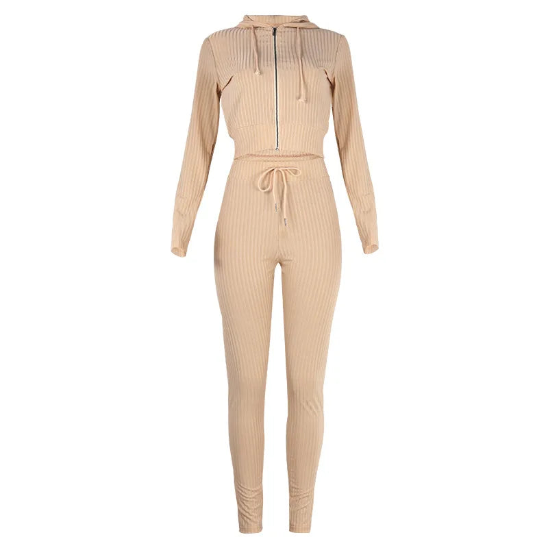 Women's Spring Autumn Sweatshirt Female Clothing Sets Trouser Sport Home Sportswear Sets