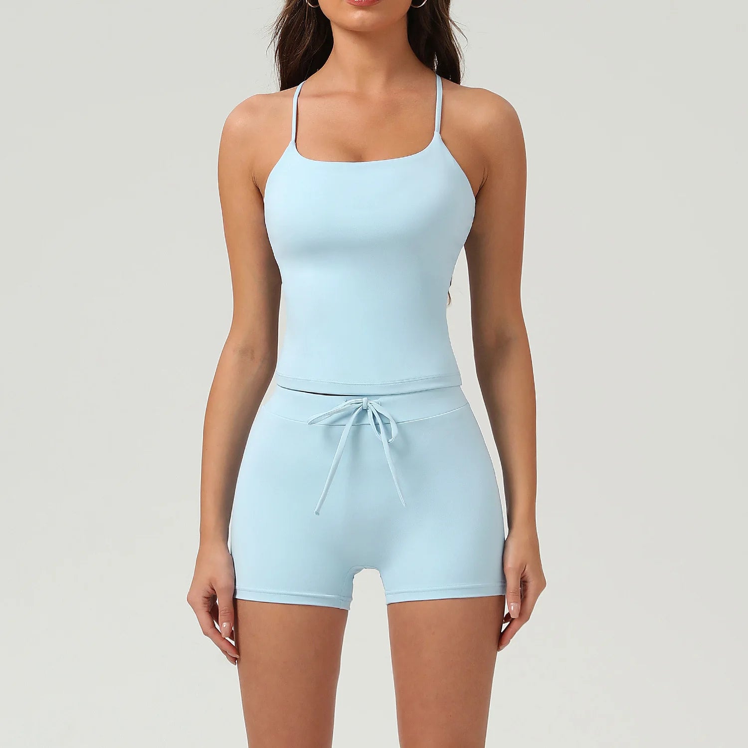 New Spring Women's Tracksuit Outdoor Outfit Matching Lounge Wear Two Piece Set Women Clothing Padded Nude Feel Elastic Yoga Sets