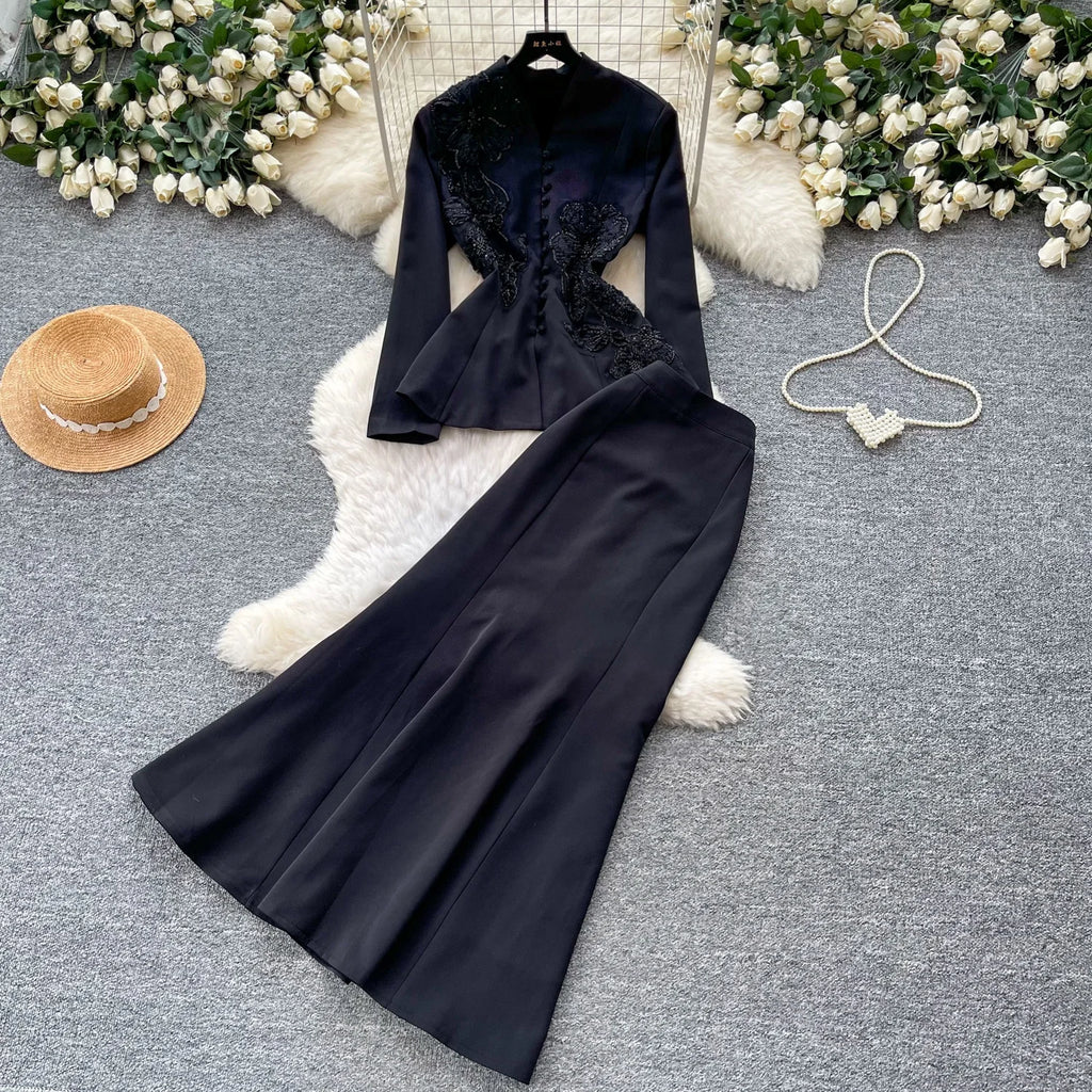 2026 Spring Casual 2 Piece Set for Women V-neck Top and High Waist Slim Suit  Clothing Wholesale