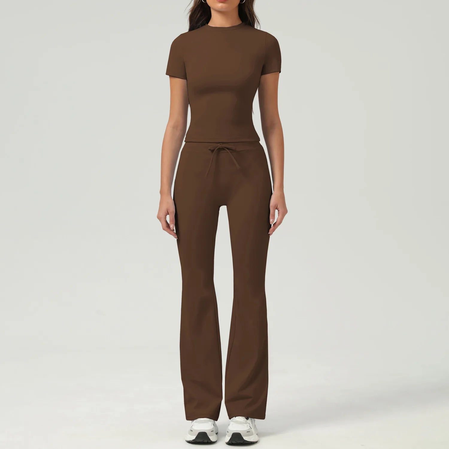 New Spring Women's Tracksuit Outdoor Outfit Matching Lounge Wear Two Piece Set Women Clothing Padded Nude Feel Elastic Yoga Sets