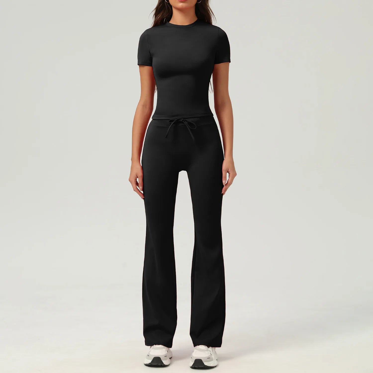 New Spring Women's Tracksuit Outdoor Outfit Matching Lounge Wear Two Piece Set Women Clothing Padded Nude Feel Elastic Yoga Sets