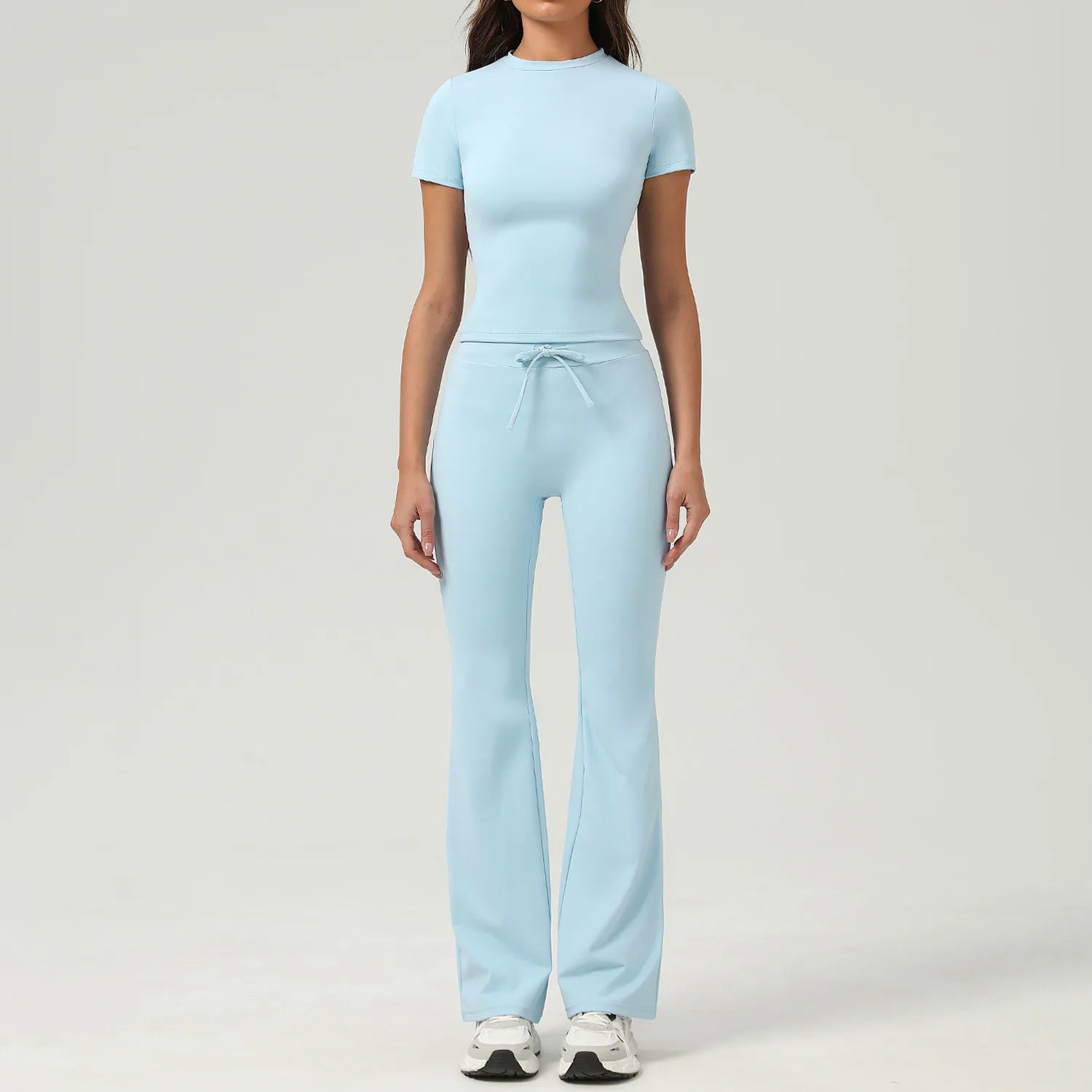 New Spring Women's Tracksuit Outdoor Outfit Matching Lounge Wear Two Piece Set Women Clothing Padded Nude Feel Elastic Yoga Sets
