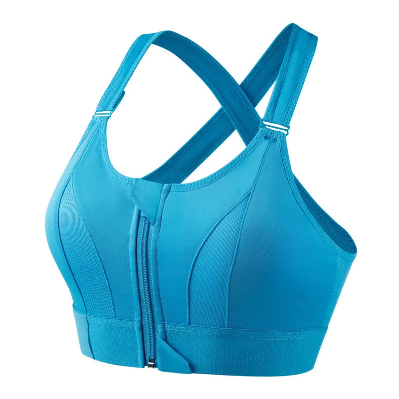 GYJP- 805A# Fitness Clothing Yoga Active Wear  Women Gym Bra Yoga Clothes Moulded Sports Bra With Zipper