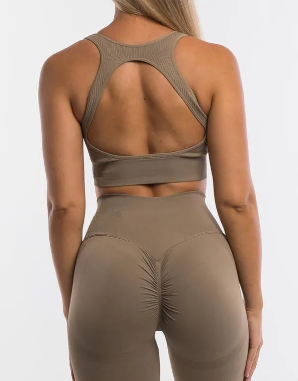 EU Size Hollow Custom Yoga Sets Gym Sets Clothing Woman's Seamless Workout Sets Fitness Clothing