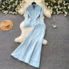 2026 Spring Casual 2 Piece Set for Women V-neck Top and High Waist Slim Suit  Clothing Wholesale