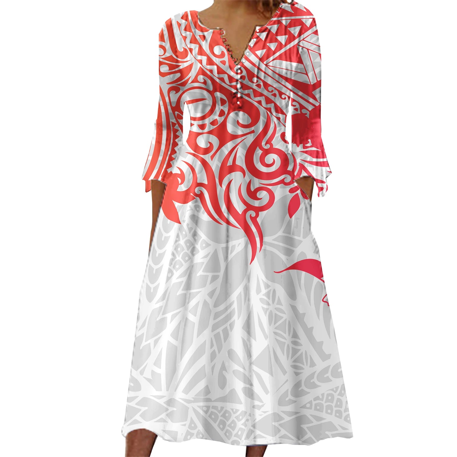 Custom Evening Dresses Women Lady Elegant Skirt Womens Summer Dresses Polynesian Samoan Tribal Printed Womens Clothing 2023