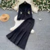 2026 Spring Casual 2 Piece Set for Women V-neck Top and High Waist Slim Suit  Clothing Wholesale