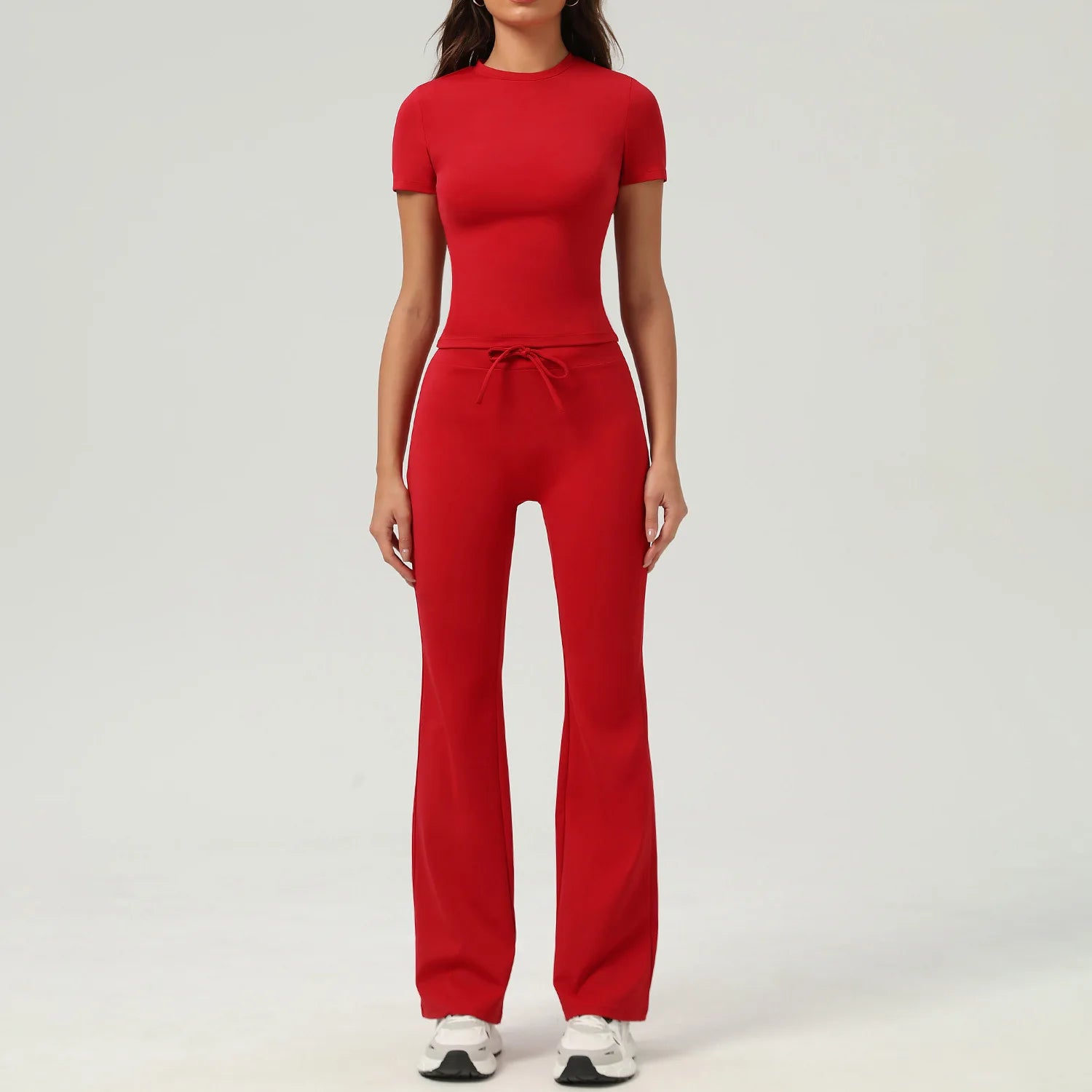 New Spring Women's Tracksuit Outdoor Outfit Matching Lounge Wear Two Piece Set Women Clothing Padded Nude Feel Elastic Yoga Sets