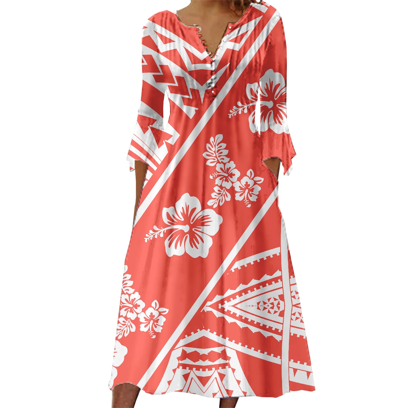 Custom Evening Dresses Women Lady Elegant Skirt Womens Summer Dresses Polynesian Samoan Tribal Printed Womens Clothing 2023