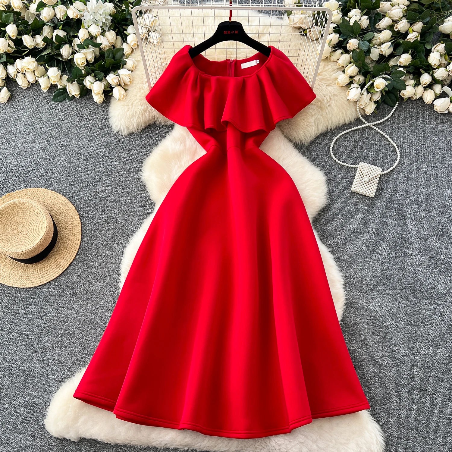 Women's Elegant Casual Midi Dresses Solid Style for Summer Dinners Office Parties Casual Outings Manufactured Women's Clothing