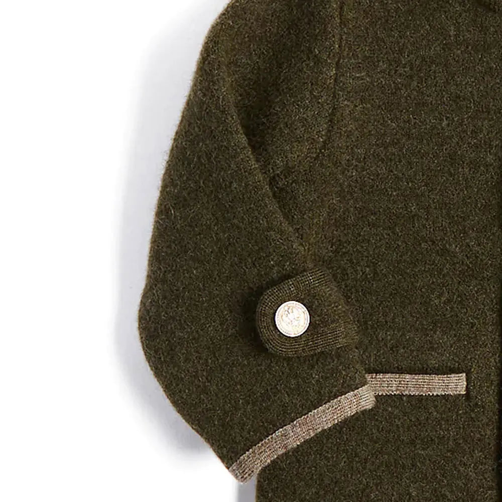 Children's clothing autumn winter British lamb wool children's coat baby windbreaker double-sided woolen single-breasted jacket