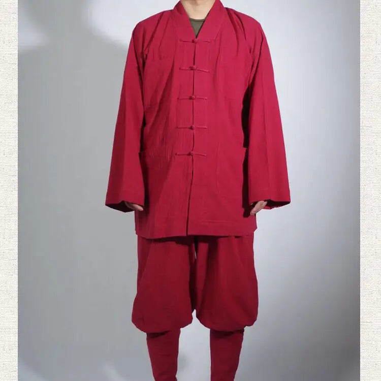 Chinese Traditional Clothings for Monk Costume Buddhist Clothing Monk Robe Taoism Tibetan Clothes Meditation Zen Shaolin Hanfu