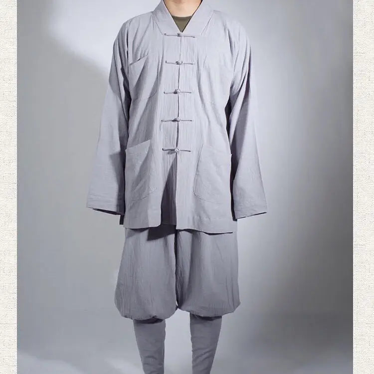Chinese Traditional Clothings for Monk Costume Buddhist Clothing Monk Robe Taoism Tibetan Clothes Meditation Zen Shaolin Hanfu