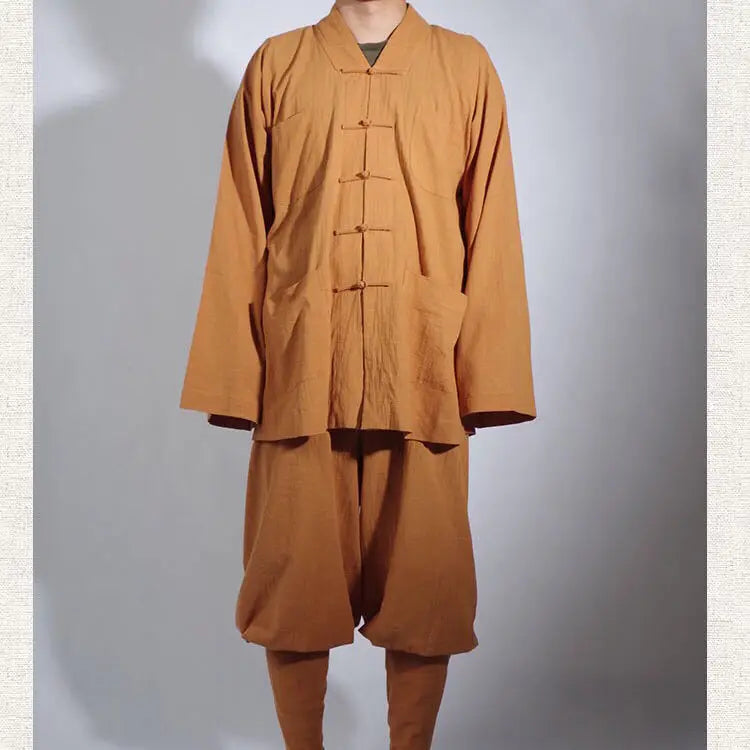 Chinese Traditional Clothings for Monk Costume Buddhist Clothing Monk Robe Taoism Tibetan Clothes Meditation Zen Shaolin Hanfu