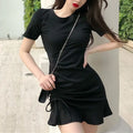 Clothing Shirt Female Dresses 2025 Bandage Women's Dress Ruffle Short Mini Tshirts One-piece Chic and Elegant Pretty Hot Loose X
